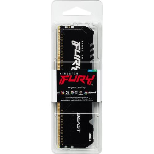 Memorie Kingston FURY Beast RGB 8GB, DDR4-3600MHz, CL17