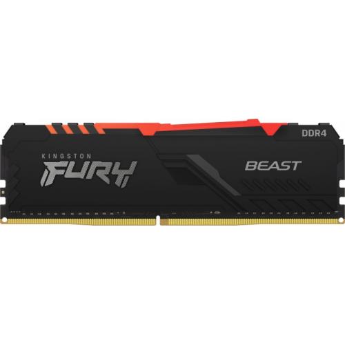 Memorie Kingston FURY Beast RGB 16GB, DDR4-3600MHz, CL18