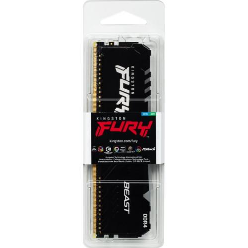 Memorie Kingston FURY Beast RGB 16GB, DDR4-3600MHz, CL18