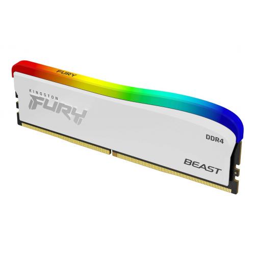 Memorie Kingston Fury Beast RGB Special Edition White 16GB, DDR4-3600MHz, CL18