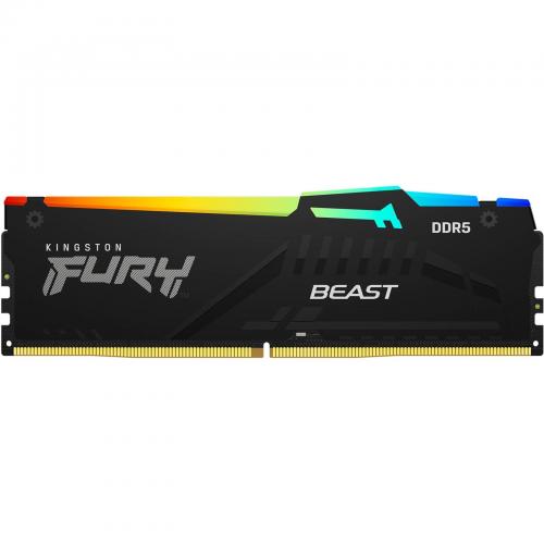 Memorie RAM Kingston , DIMM, 16GB DDR5, CL38, 4800MHz FURY Beast RGB