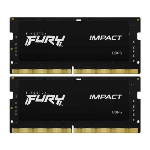 Kit Memorie SO-DIMM Kingston Fury Impact 32GB, DDR5-4800Mhz, CL38, Dual Channel - DESIGILAT