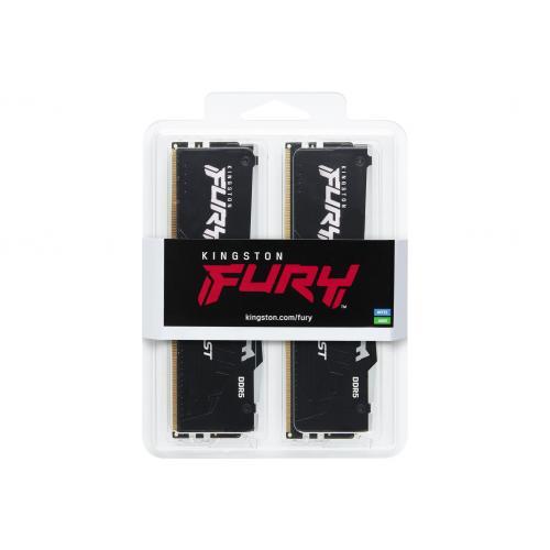 Kit Memorie Kingston Fury Beast RGB 32GB, DDR5-5200MHz, CL36, Dual Channel