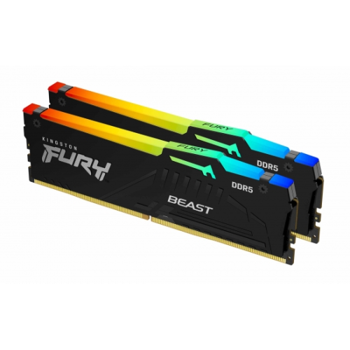 Kit Memorie Kingston FURY Beast RGB XMP/EXPO, 64GB, DDR5-5600 Mhz, CL36, Dual Channel