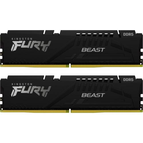 Kit memorie Kingston Fury Beast Black 32GB, DDR5-5600MHz, CL40, Dual Channel
