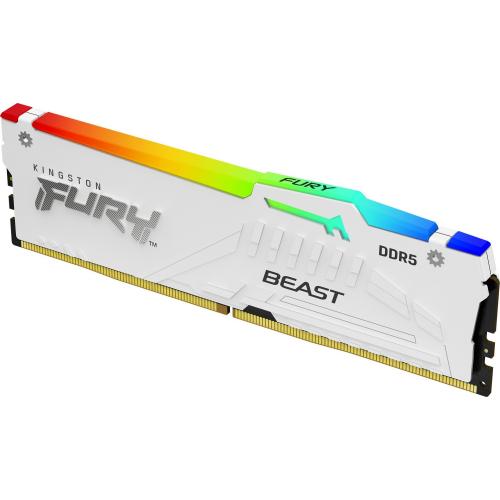 Memorie Kingston Fury Beast RGB White Intel XMP 3.0, 32GB, DDR5-5600MHz, CL40