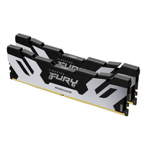 Memorie RAM Kingston , DIMM, DDR5, 32GB, CL32, 6000MHz. kit of 2 Fury Renegade Silver RGB