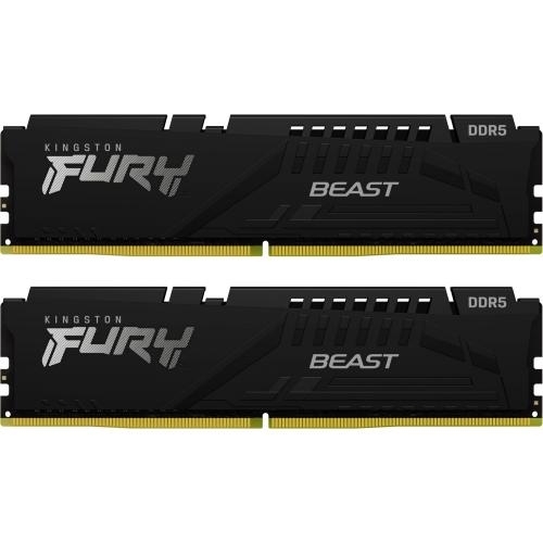 Kit Memorie Kingston Fury Beast Black Intel XMP 3.0/AMD EXPO, 32GB, DDR5-6800MHz, CL34, Dual Channel