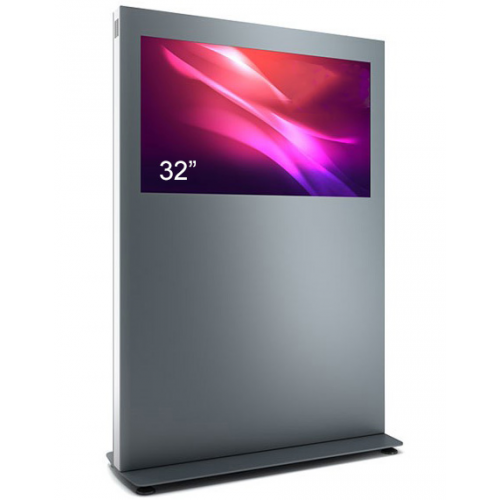 Totem Display Public Kiosk BLH32N-SAB, 32inch, Black-Silver