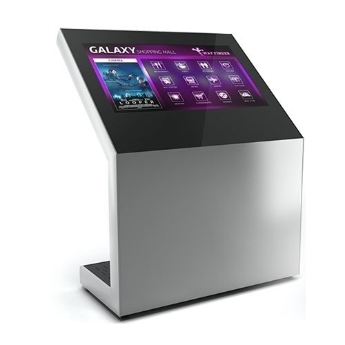 Totem Display Public Kiosk Z03H43T-SBB, 43inch, Black-Silver