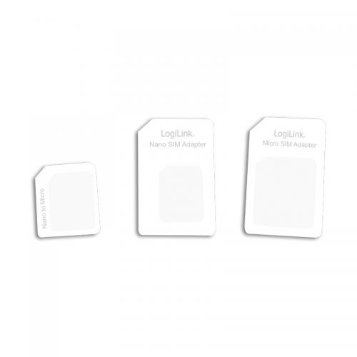 Kit adaptoare LogiLink SIM de la nano la micro, nano la mini si micro la mini