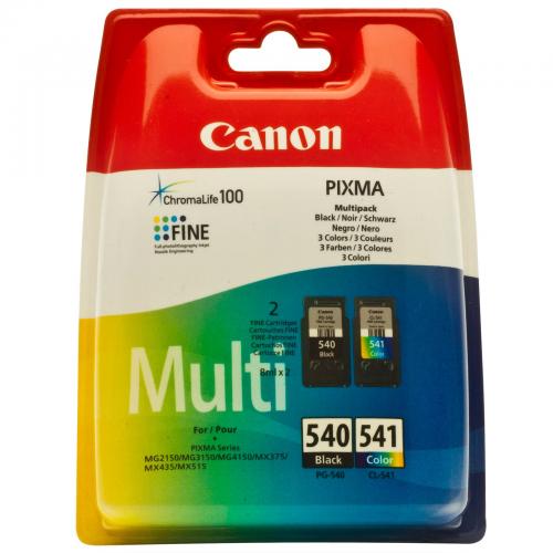 Cartus cerneala Canon PG-540 + CL-541, multipack (black, color), pentru Canon Pixma MG2150, Pixma MG2250, Pixma MG3150, Pixma MG3250, Pixma MG3550, Pixma MG4150, Pixma MG4250, Pixma MX375, Pixma MX395, Pixma MX435, Pixma MX455, Pixma MX475, Pixma MX515, P