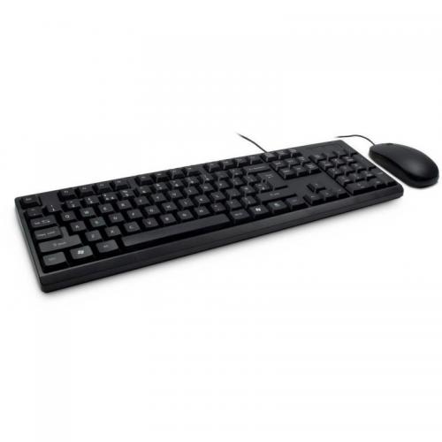 Kit Inter-Tech Nitrox NK-1000EC - Tastatura, USB, Black + Mouse Optic, USB, Black