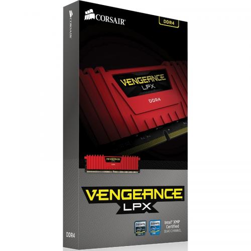 Kit Memorie Corsair Vengeance LPX Red 64GB DDR4-2133Mhz, CL13 Quad Channel