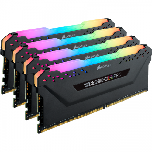 Kit memorie Corsair Vengeance RGB PRO 64GB, DDR4-3200MHz, CL16, Quad Channel