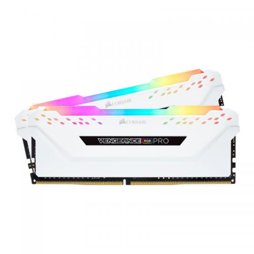 Kit Memorie Corsair Vengeance RGB PRO White 16GB, DDR4-3200MHz, CL16, Dual Channel