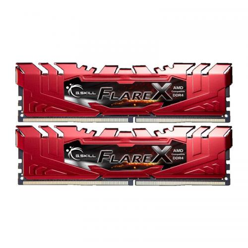 Kit Memorie G.Skill Flare X Red (for AMD) 32GB, DDR4-2400MHz, CL15, Dual Channel