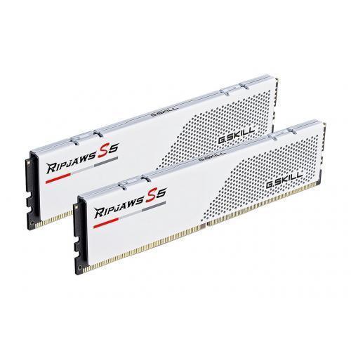 Kit Memorie G.Skill Ripjaws S5 XMP 3.0 White 32GB, DDR5-5200Mhz, CL28, Dual Channel