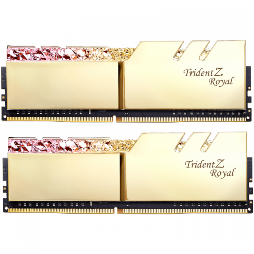 Kit Memorie G.Skill Trident Z Royal RGB Gold 16GB, DDR4-3200MHz, CL16, Dual Channel