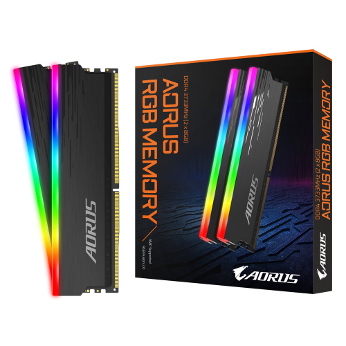 Kit Memorie Gigabyte AORUS RGB 16GB, DDR4-3733MHz, CL18, Dual Channel