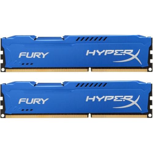 Kit Memorie HyperX Fury Blue 8GB, DDR3-1600MHz, CL10, Dual Channel