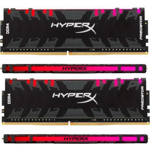 Kit Memorie Kingston HyperX Predator RGB, 32GB, DDR4-3200MHz, CL16, Quad Channel