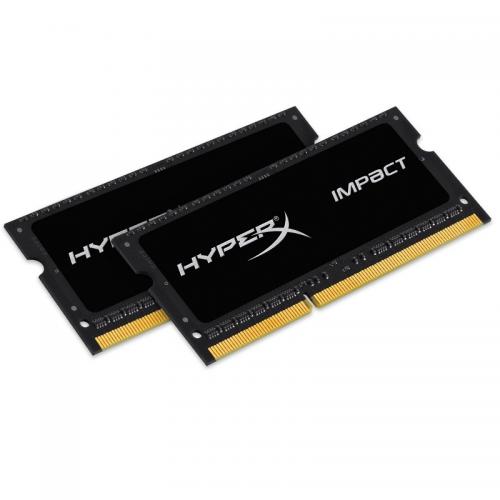 Kit Memorie SO-DIMM Kingston HyperX Impact Black 16GB DDR3-1600Mhz, CL9