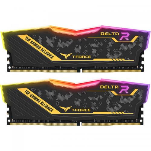 Kit Memorie TeamGroup Delta TUF ASUS RGB 16GB, DDR4-3200MHz, CL16, Dual Channel