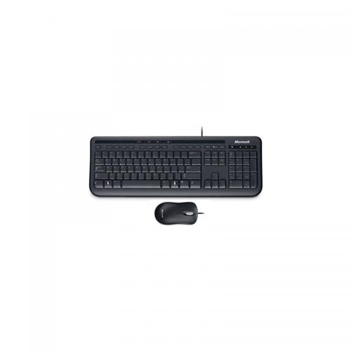 Kit tastatura + mouse Microsoft 600 Wired Desktop, negru