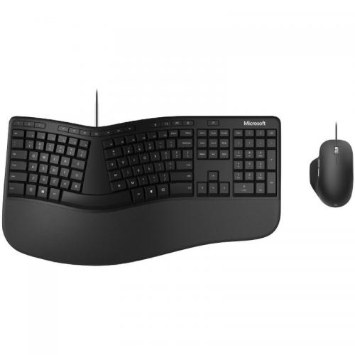 Kit tastatura + mouse Microsoft Ergonomic for Business, negru