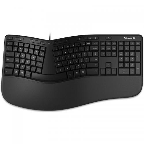 Kit Tastatura Microsoft Ergonomic for business , USB, Black + Mouse optic, USB, Black