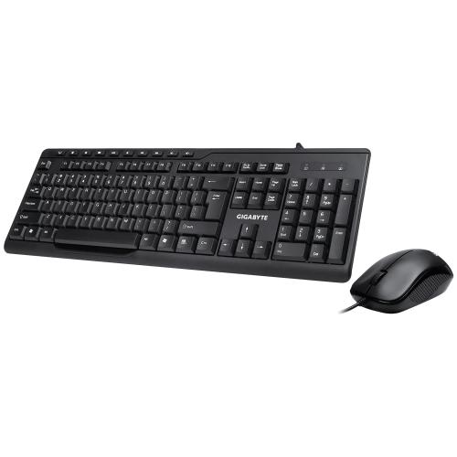 Kit Tastatura + Mouse Gigabyte GK-KM6300 - Tastatura USB, Black + Mouse Optic, USB, Black