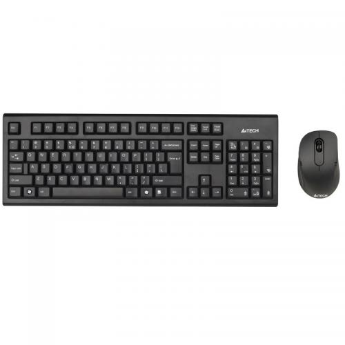 Kit tastatura + mouse A4tech 7100N, wireless, negru
