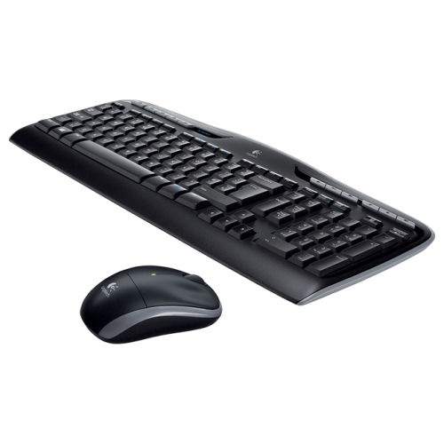 Kit Wireless Logitech MK3300 - Tastatura, USB, Layout US, Black + Mouse Optic M215, USB, Black