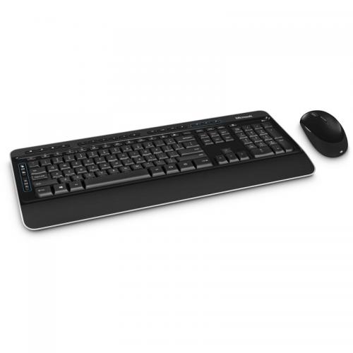 Kit Wireless Microsoft Desktop 3050 - Tastatura, USB, Black + Mouse BlueTrack, USB, Black