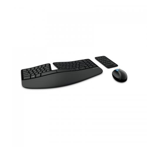 Kit tastatura + mouse Microsoft Sculpt Ergonomic, Wireless, Negru
