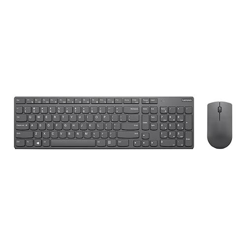 Kit Wireless Tastatura Lenovo + Mouse Professional Ultraslim, USB, Black