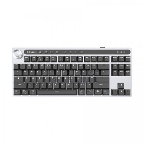 Tastatura Wireless Delux KS200D, USB Wireless/Bluetooth, Black-Grey