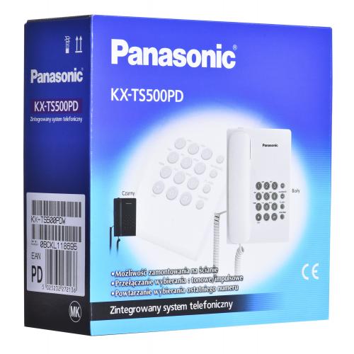 Telefon Fix Panasonic KX-TS500PDW, White