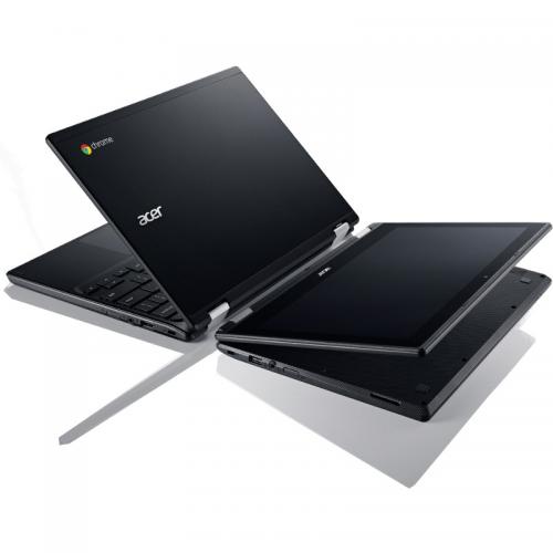 Laptop 2-in-1 Acer Chromebook R11 C738T, Intel Celeron Quad Core N3160, 11.6inch Touch, RAM 4GB, eMMC 64GB, Intel HD Graphics 400, Chrome OS