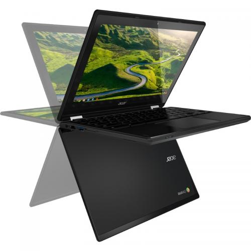 Laptop 2-in-1 Acer Chromebook R11 C738T, Intel Celeron Quad Core N3160, 11.6inch Touch, RAM 4GB, eMMC 64GB, Intel HD Graphics 400, Chrome OS