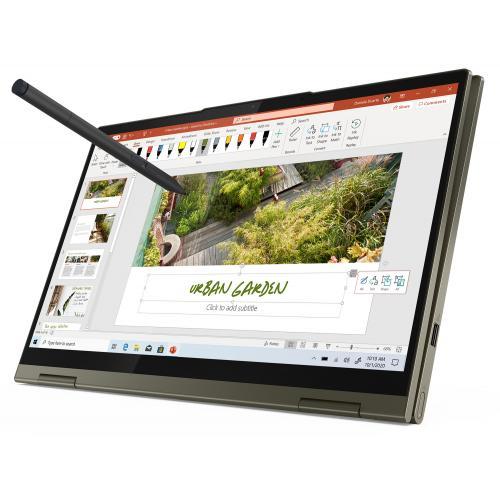 Laptop 2-in-1 Lenovo Yoga 7 14ITL5, Intel Core i5-1135G7, 14inch Touch, RAM 16GB, SSD 1TB, Intel Iris Xe Graphics, Windows 10, Dark Moss