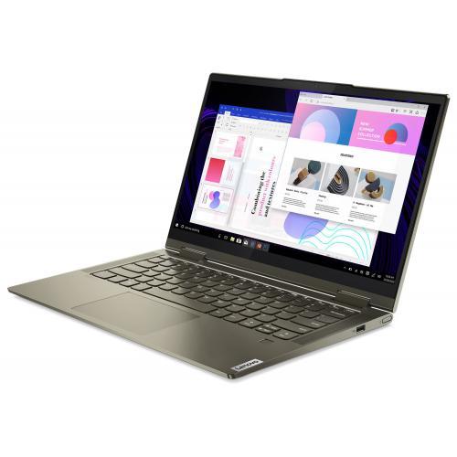 Laptop 2-in-1 Lenovo Yoga 7 14ITL5, Intel Core i5-1135G7, 14inch Touch, RAM 16GB, SSD 1TB, Intel Iris Xe Graphics, Windows 10, Dark Moss