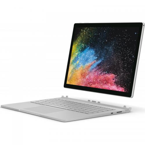 Laptop 2-in-1 Microsoft Surface Book 2 HMW-00025, Intel Core i5-7300U, 13.5inch Touch, RAM 8GB, SSD 256GB, Intel HD Graphics 620, Windows 10 Pro, Silver