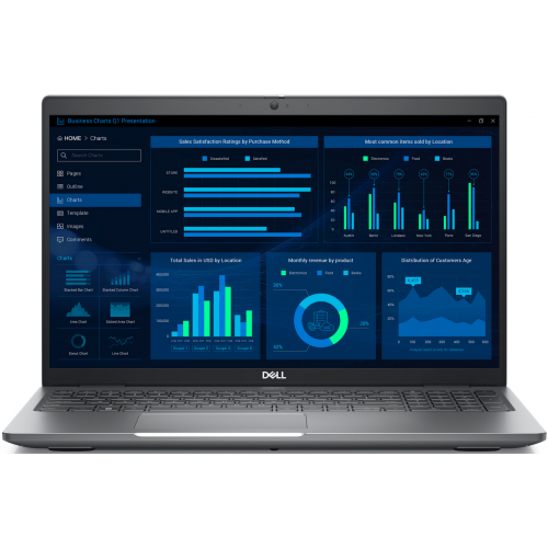 Laptop Dell Precision 3581, Intel Core i7-13800H, 15.6inch, RAM 32GB, SSD 1TB, nVidia RTX A2000 8GB, Linux, Titan Grey