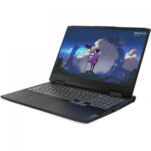 Laptop Lenovo IdeaPad Gaming 3 15IAH7, Intel Core i5-12450H, 15.6inch, RAM 16GB, SSD 512GB, nVidia GeForce RTX 3060 6GB, No OS, Onyx Grey