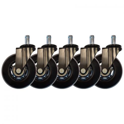 Roti scaun LC Power LC-CASTERS-7BB-SPEED, Black, 5 bucati