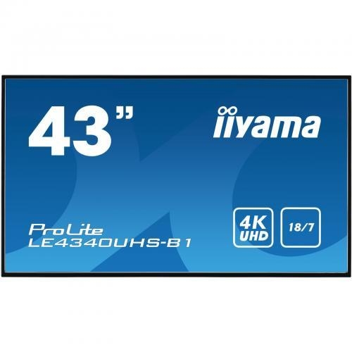 Business Display Iiyama Seria ProLite LE4340UHS-B1, 43inch, 3840x2160pixeli, Black - RESIGILAT