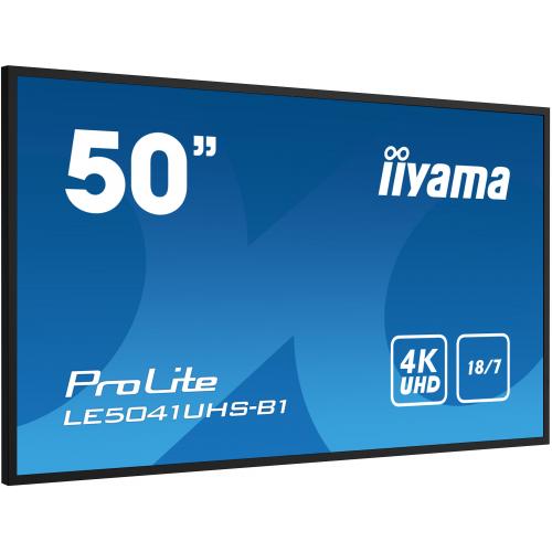 Business TV Iiyama Seria ProLite LE5041UHS-B1, 50inch, 3840x2160pixeli, Black