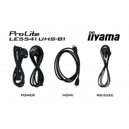 Business TV Iiyama Seria ProLite LE5541UHS-B1, 55inch, 3840x2160pixeli, Black